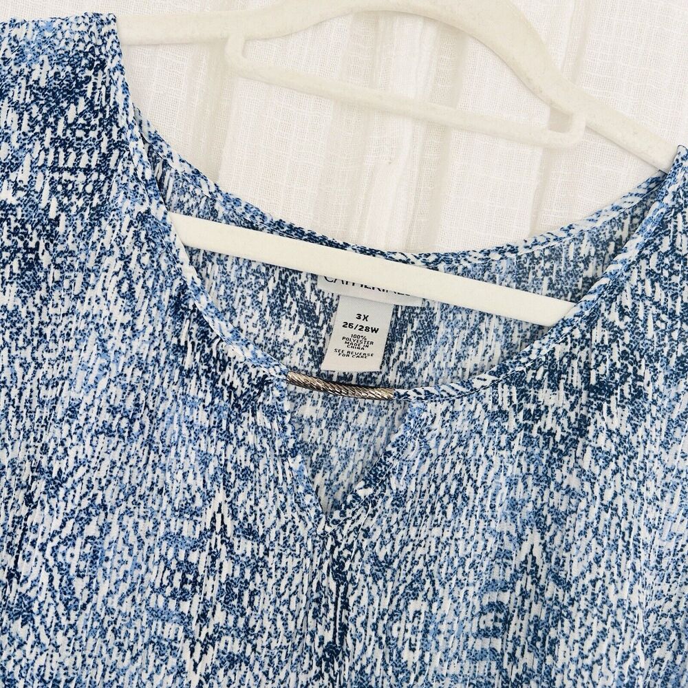 Catherines Blue Ombre Printed Blouse - Picture 2 of 8